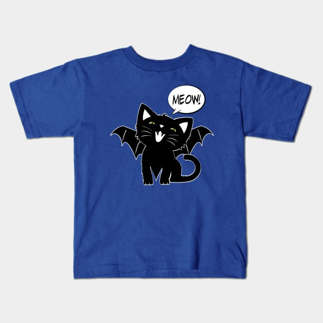 VampCat Kids T-Shirt by ArtofBadAss